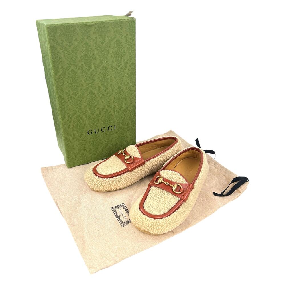 Gucci Horsebit Shearling Slippers - Picture 2 of 7